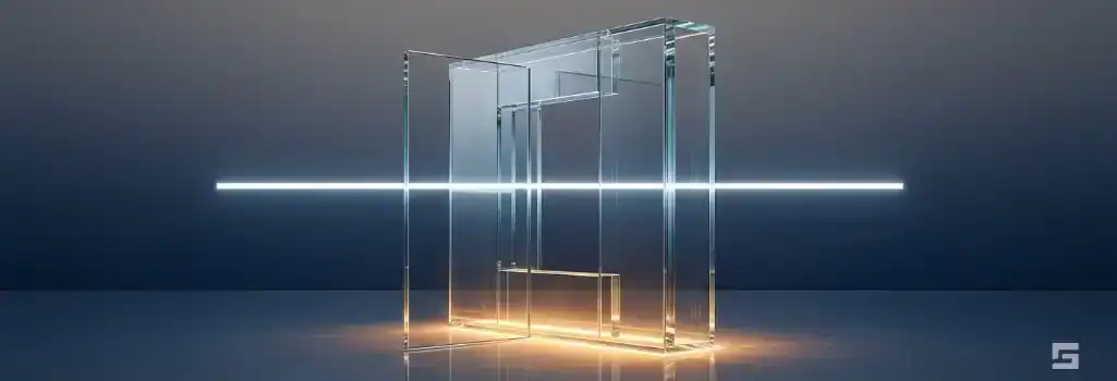 A clear glass protective barrier glowing with amber light and intersected by a glowing white line, representing constitutional rights at a DWI checkpoint. Educational legal resources from Grano Law Offices, P.C.