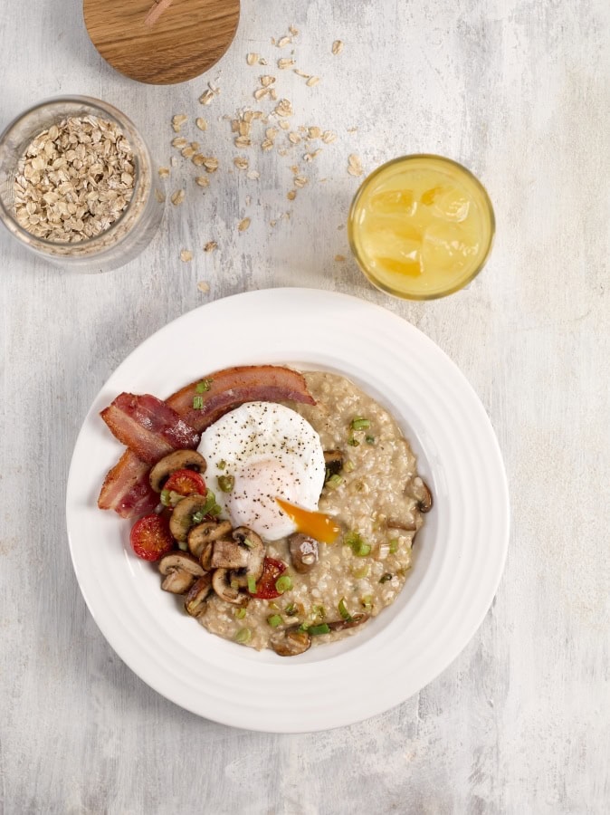 porridge with poached egg