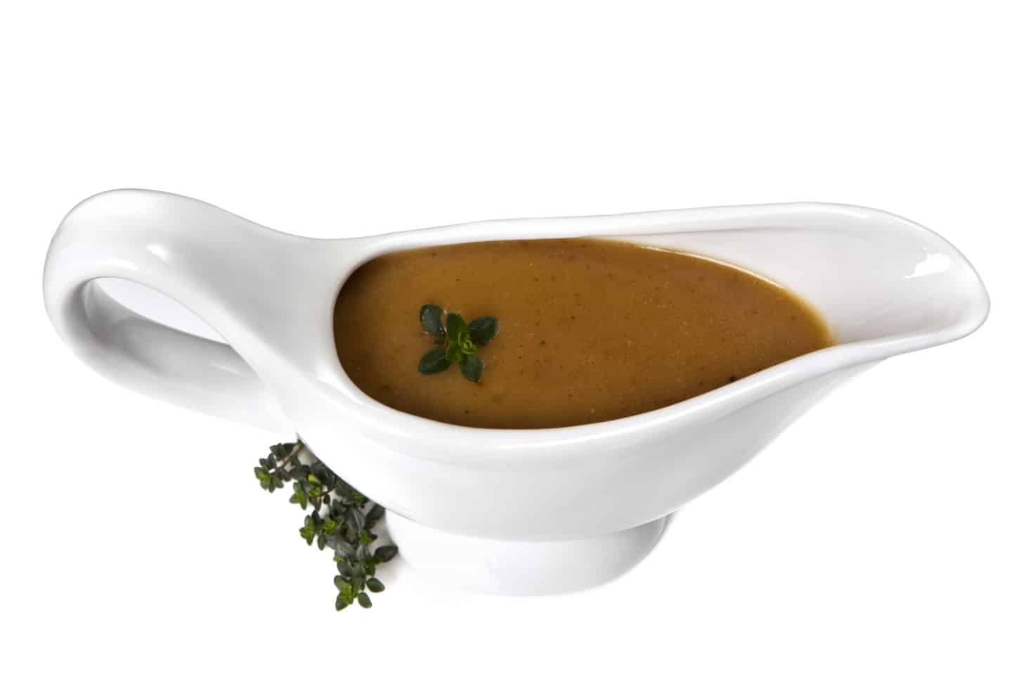 slimming world syn free gravy in a white gravy boat