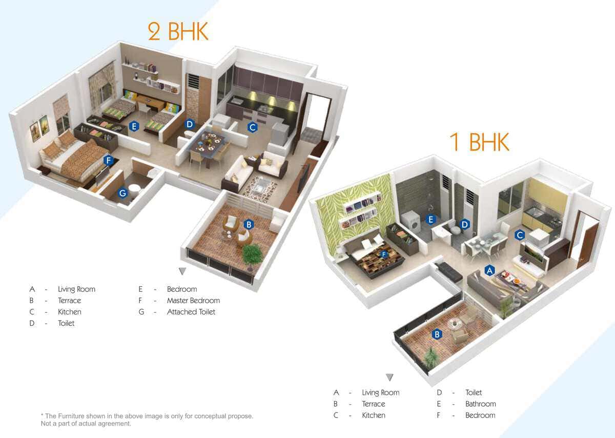 Bloom ville 1 & 2 BHK