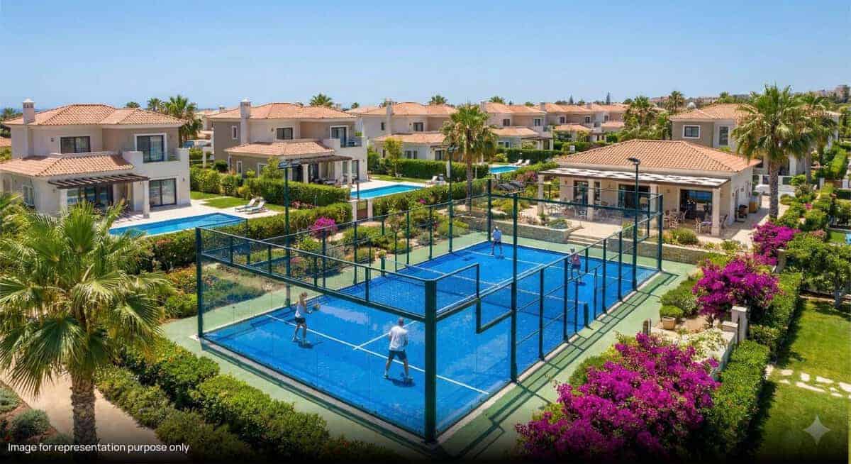 Padel and sports courts — on-site amenity at Peninsula Alibaug Third Coast