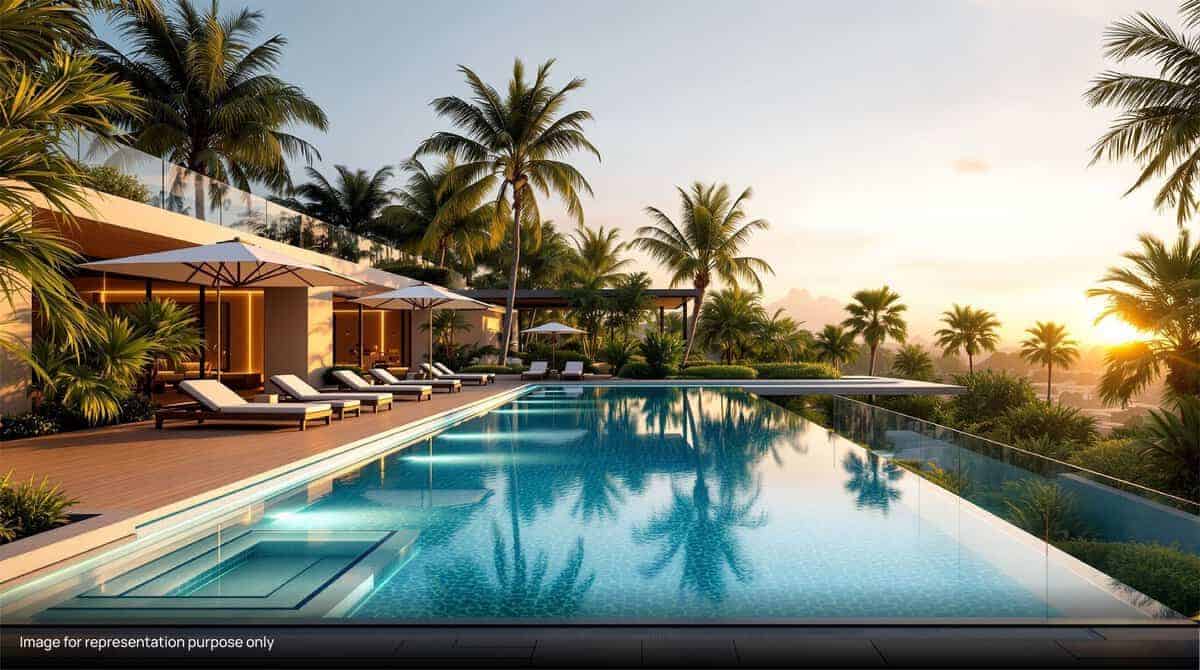 Clubhouse swimming pool — Peninsula Alibaug Third Coast on-site amenity