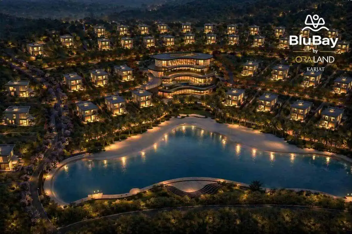 BluBay lagoon estate at night, Karjat