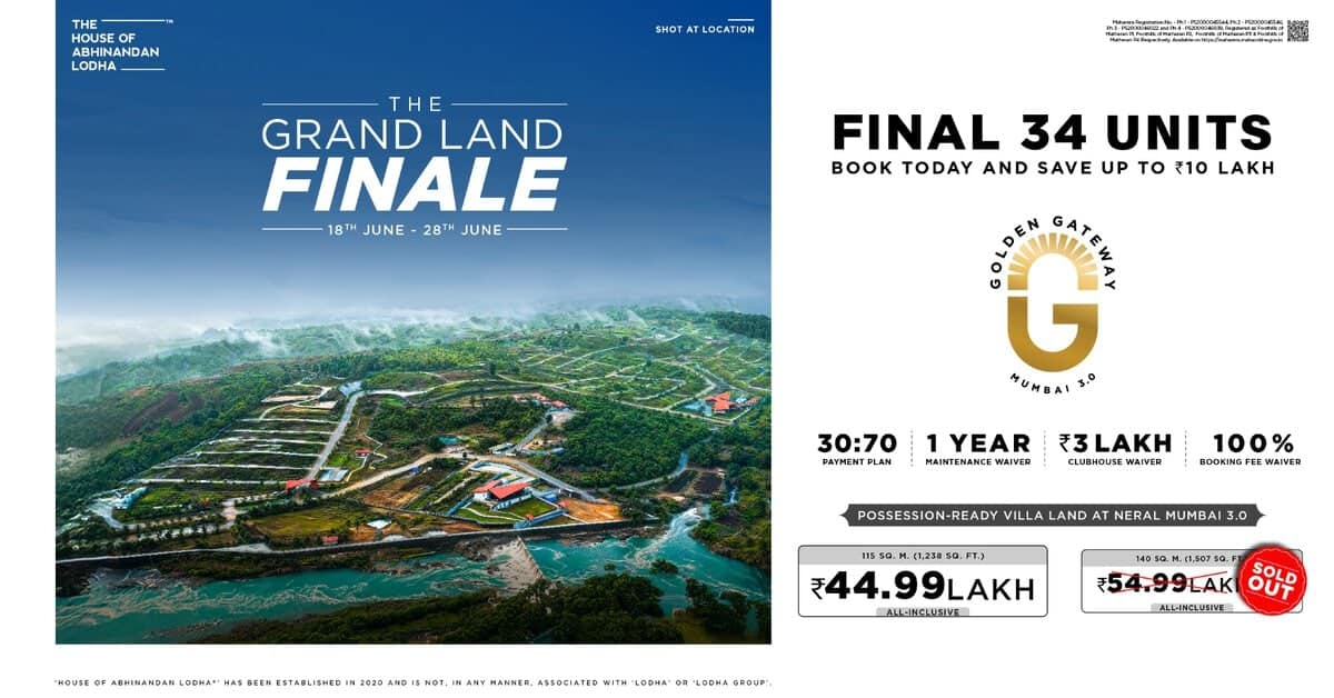 Celebration Land Neral master plan and NA villa plot layout, foothills of Matheran