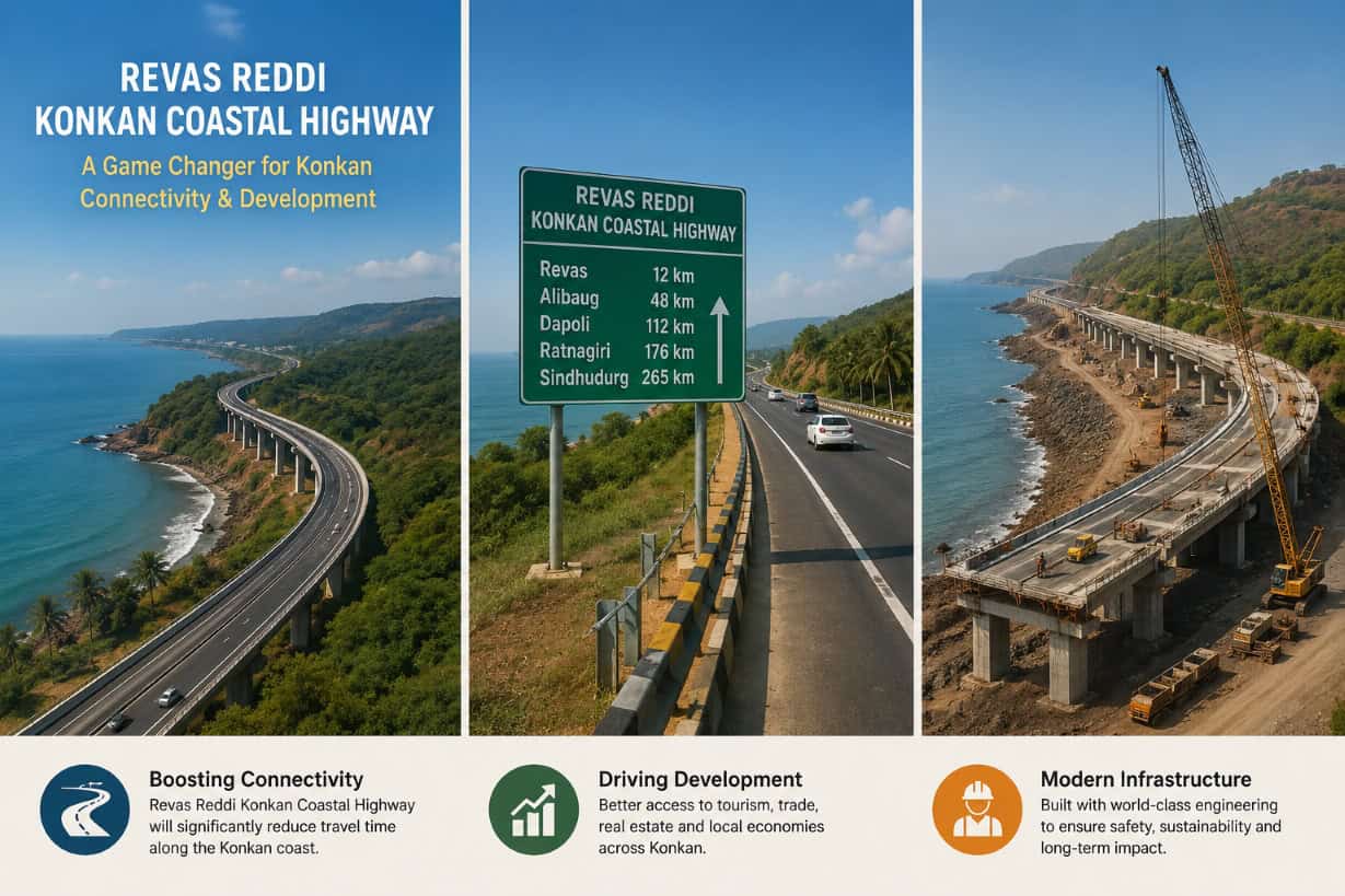 Revas Karanja bridge over Dharamtar Creek cutting Mumbai Alibaug travel time to 75 minutes