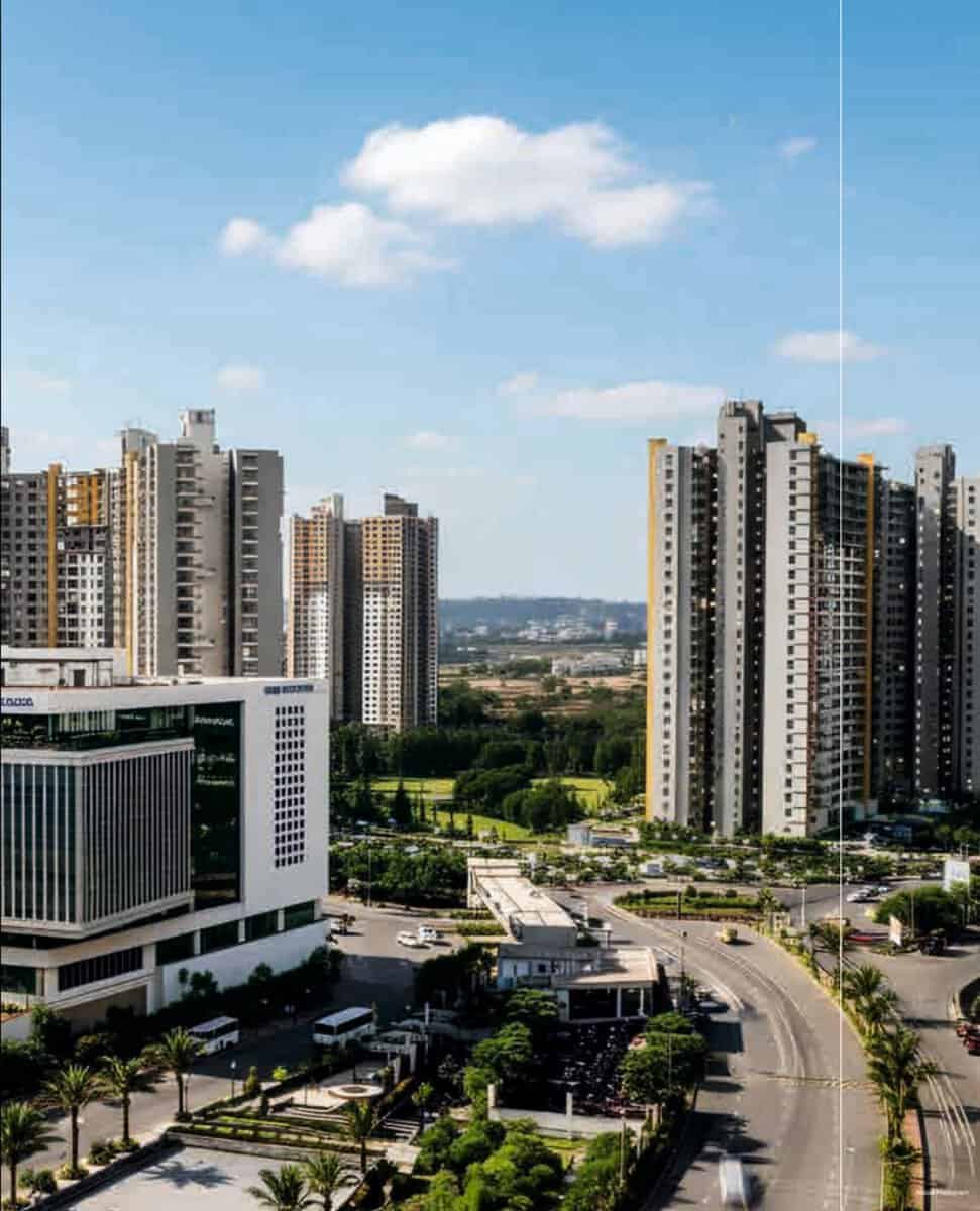 Hinjewadi IT park offices near Blue Ridge township Accenture Qubix SEZ walking distance from The Promenade Residences