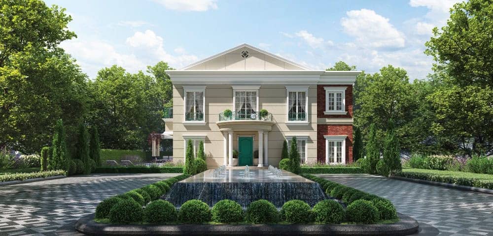 4 BHK villa with private garden and topiary