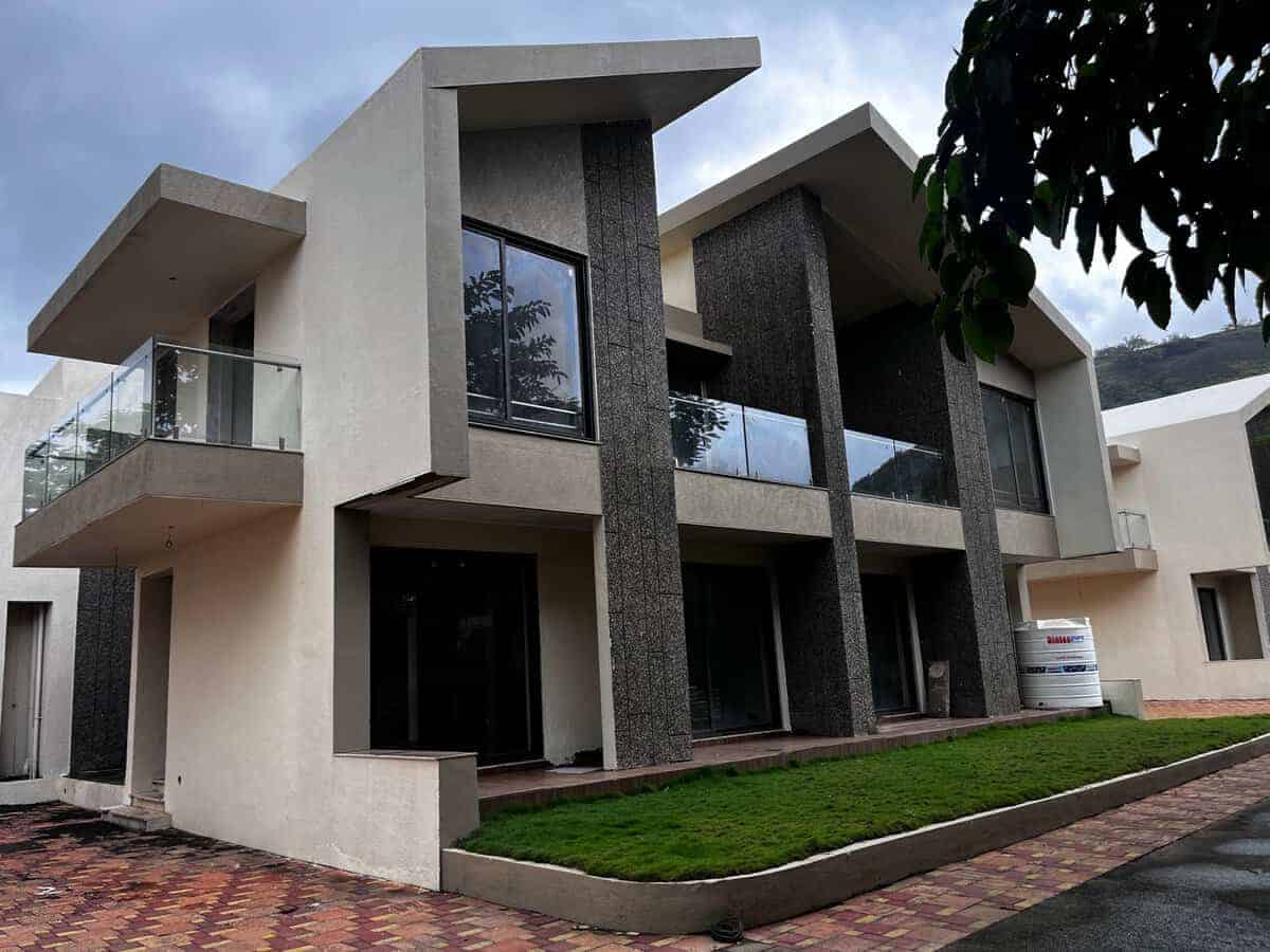 Ready possession luxury villas Lonavala — private lawn, actual photo