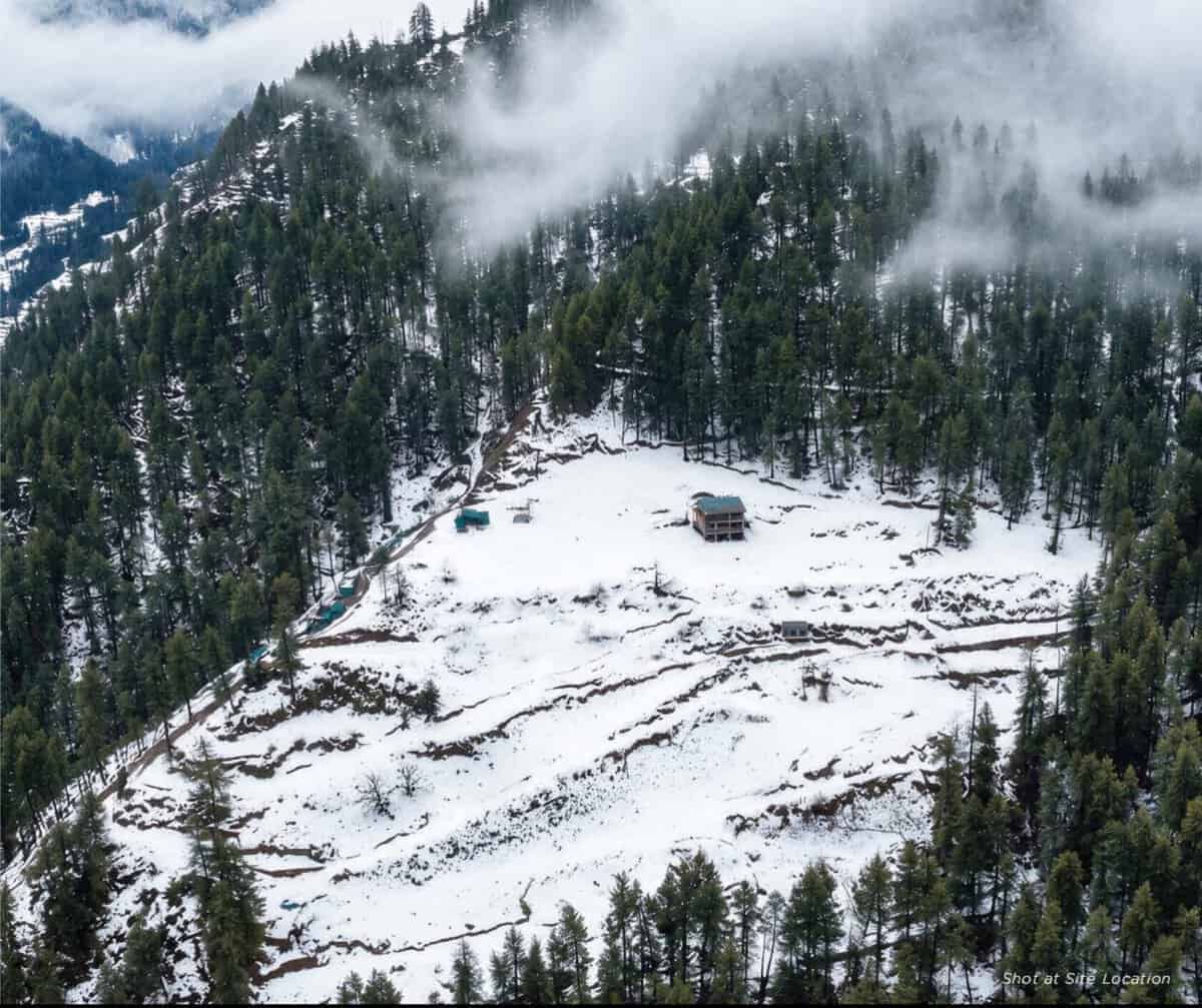 Aerial snow shot of The Ridge Mashobra site