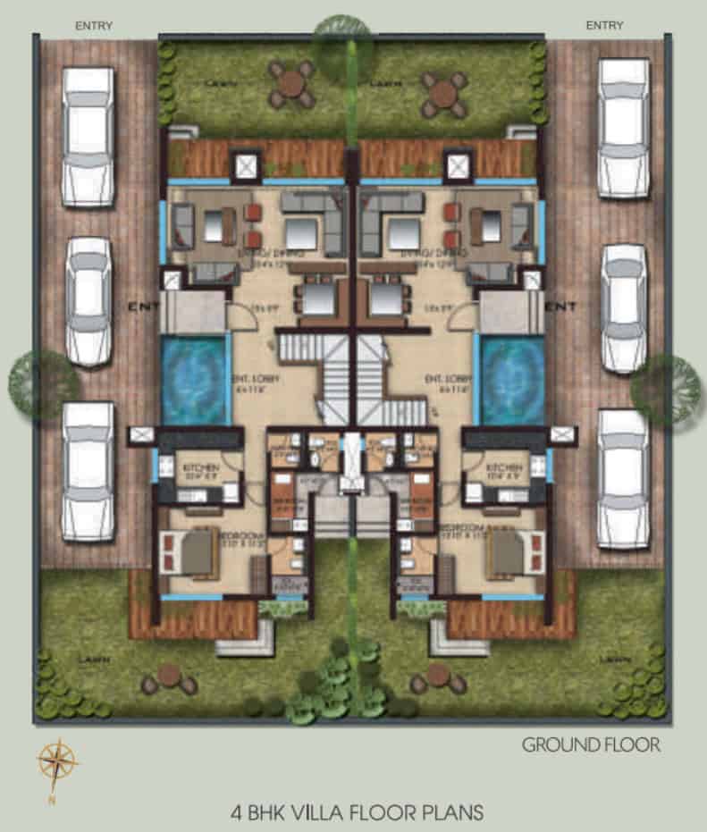 The Villas Lonavala 4 BHK villa floor plan