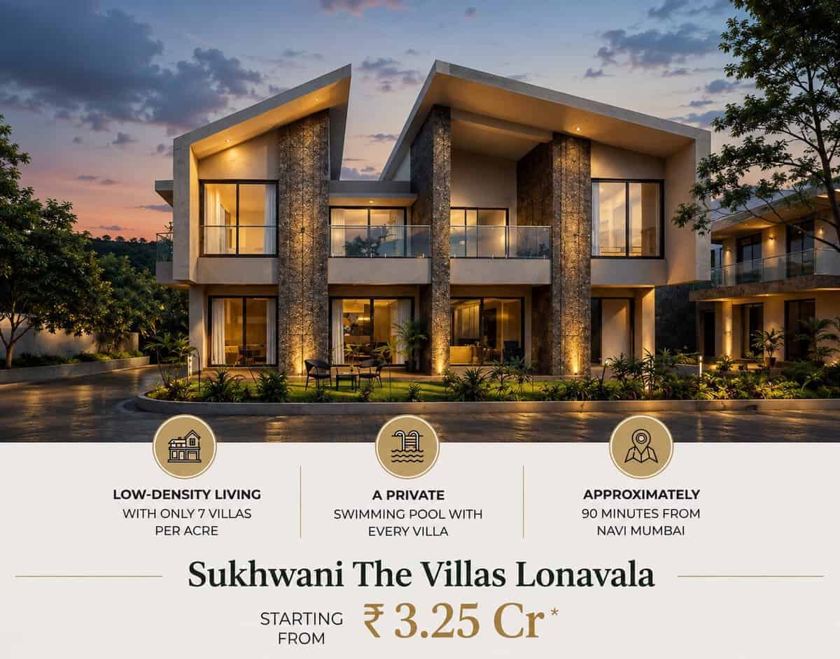 The Villas Lonavala Sukhwani 4 BHK luxury villa near Tungarli for sale