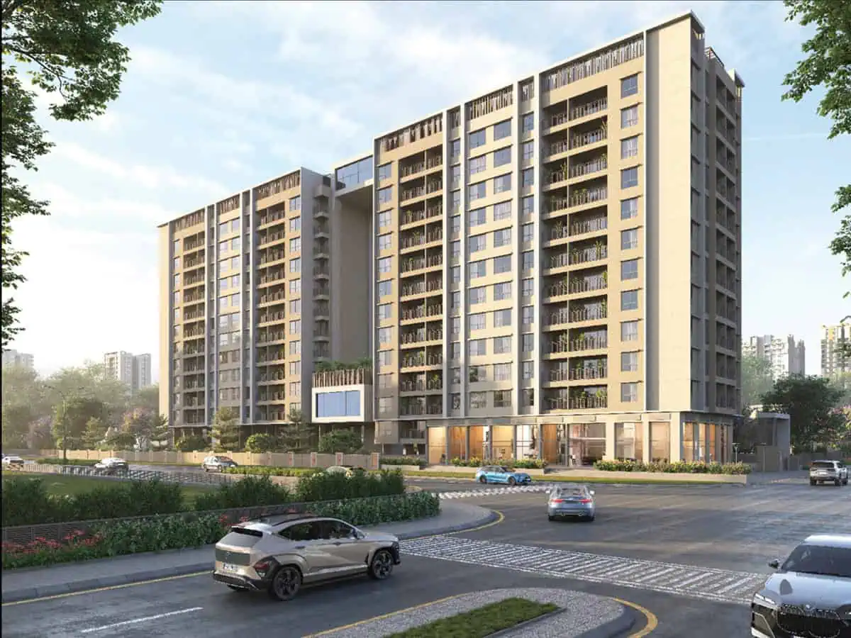 One Pearl Punawale 2 and 3 BHK flats by Guddwill Spaces — twin tower elevation