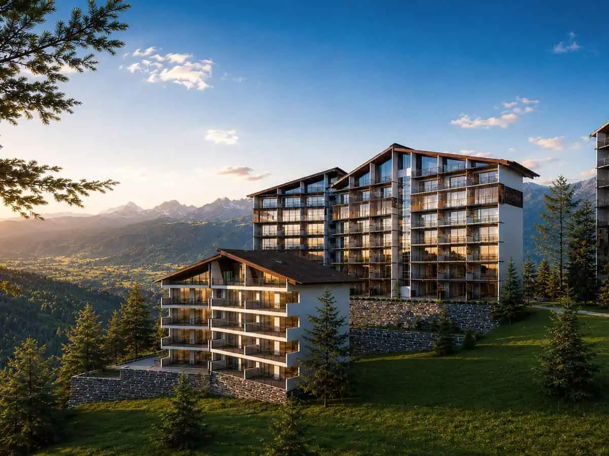 Harisons Homes Kasauli furnished 1 BHK flats facade at Barog near Shimla Himachal Pradesh