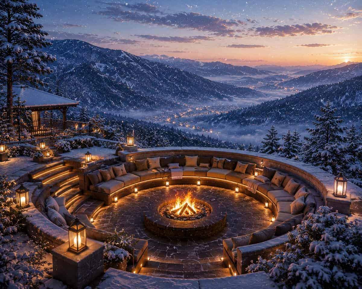 Harisons Homes Kasauli Sunken Bonfire Pit Amenity Valley View