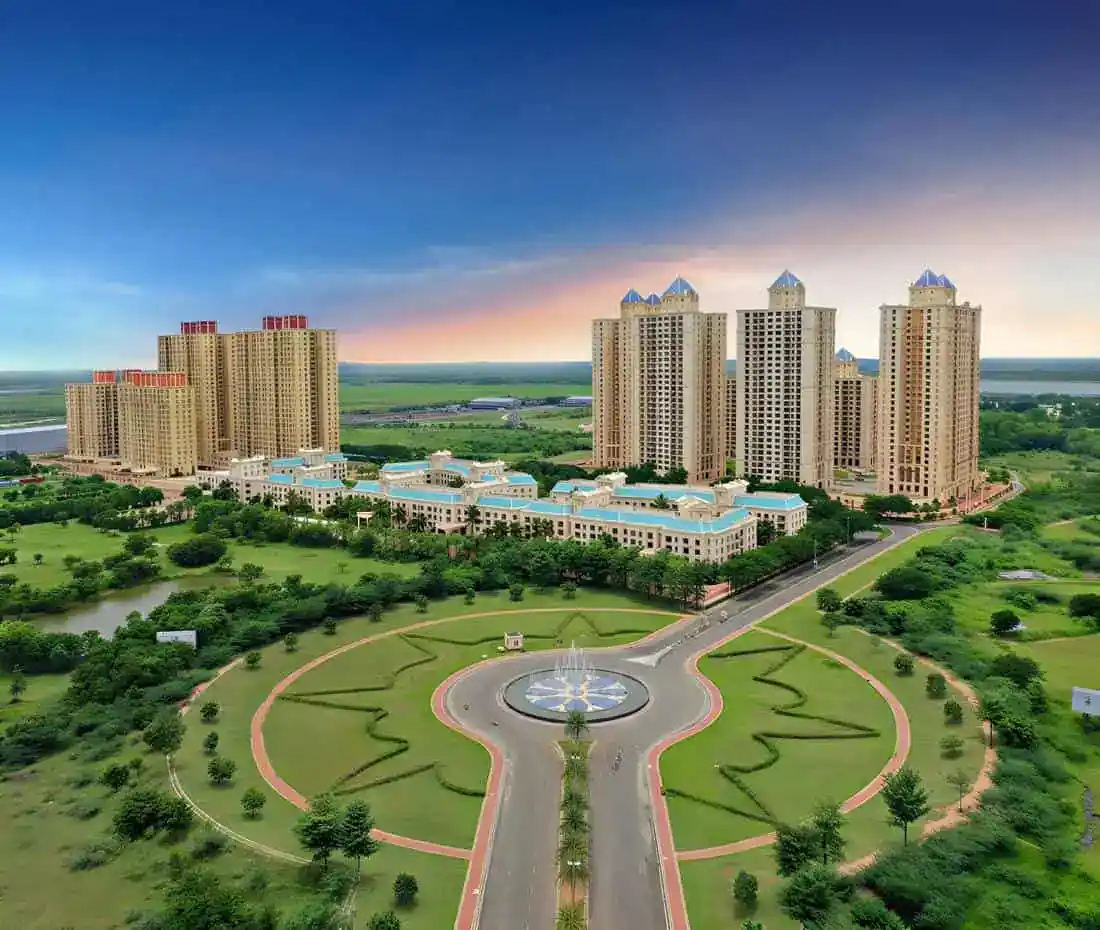 Hiranandani Gardens Powai township aerial — Eleva by Hiranandani legacy