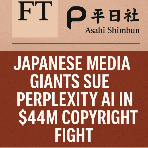Perplexity AI sued by Nikkei and Asahi Shimbun over copyright infringement claims — $44m at stake.