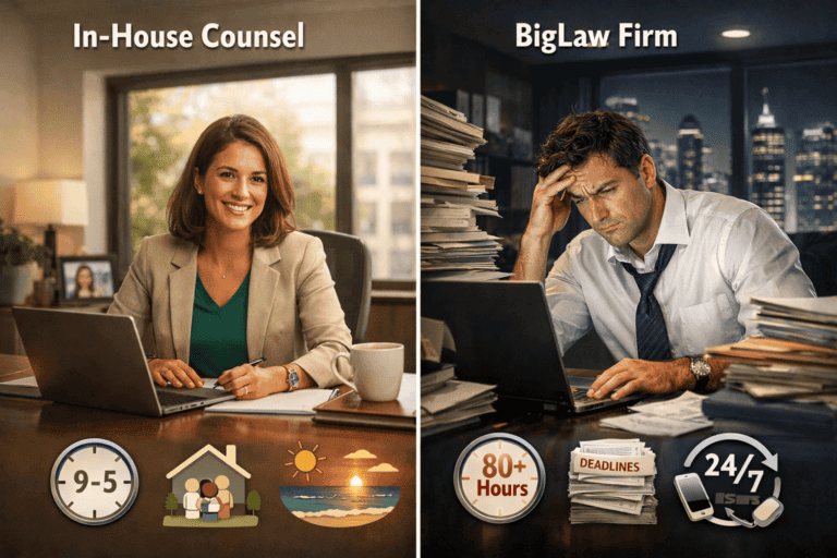 BigLaw vs In-House Counsel Salaries 2026: The $75K Gap Driving Legal Talent Crisis