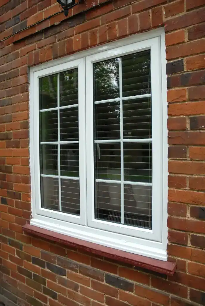 white framed heritage window