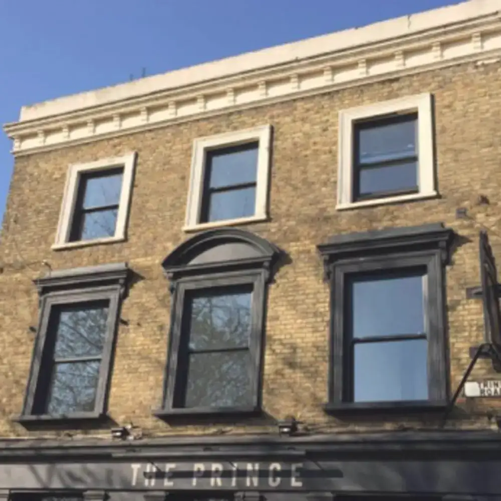 black sliding sash window