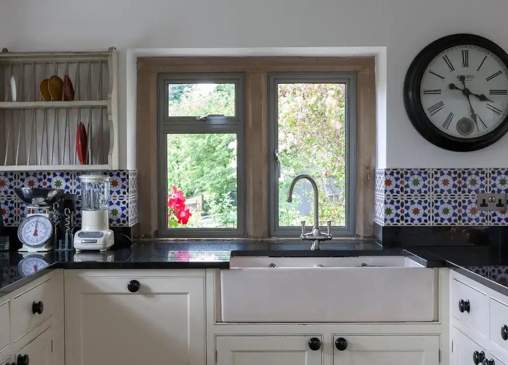 tilt turn window installed at kitchen