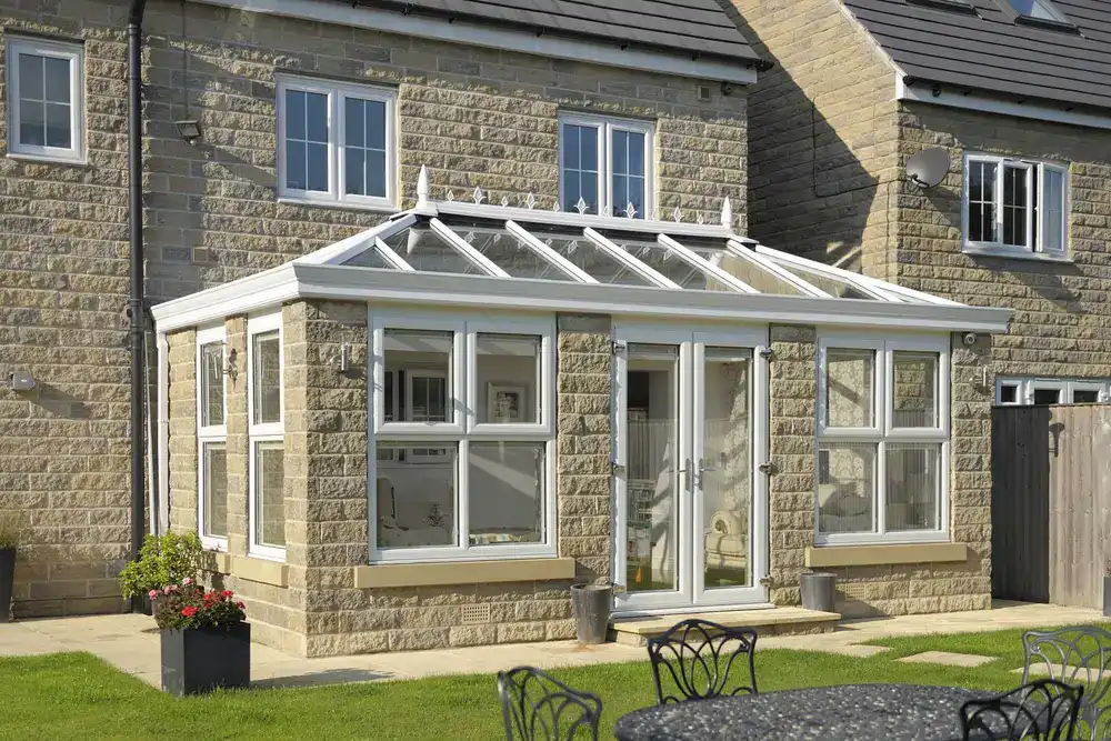 glass roof installed at conservatory