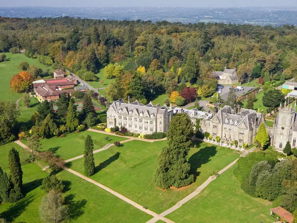 aerial view of Ashdown Park Hotel 