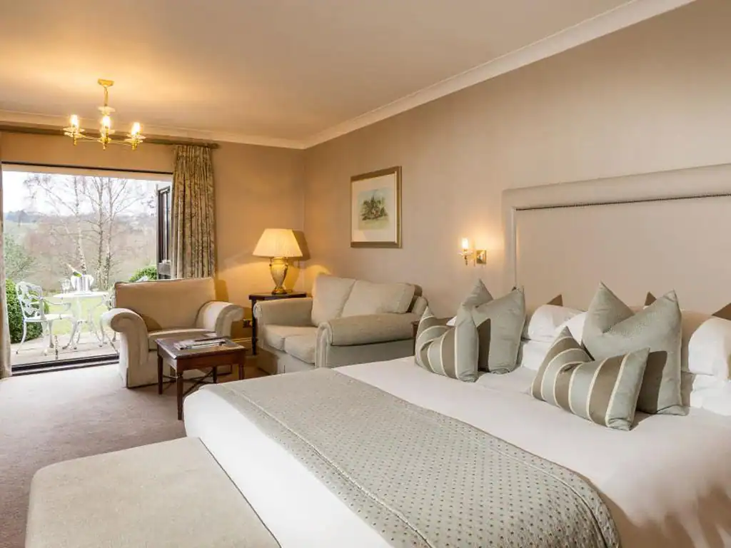 Bedroom at ashdown park hotel 