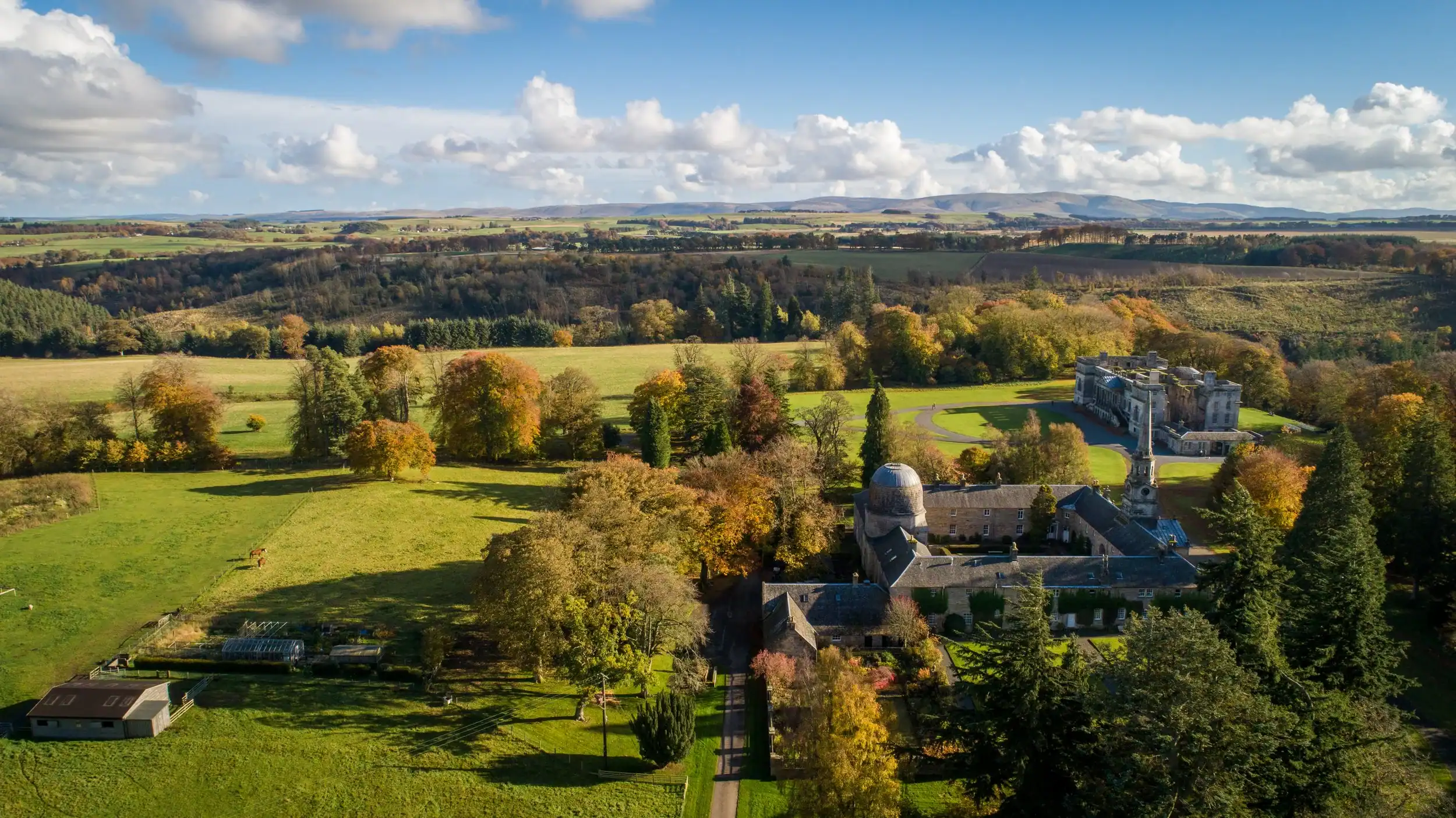 undisturbed views at Penicuik House