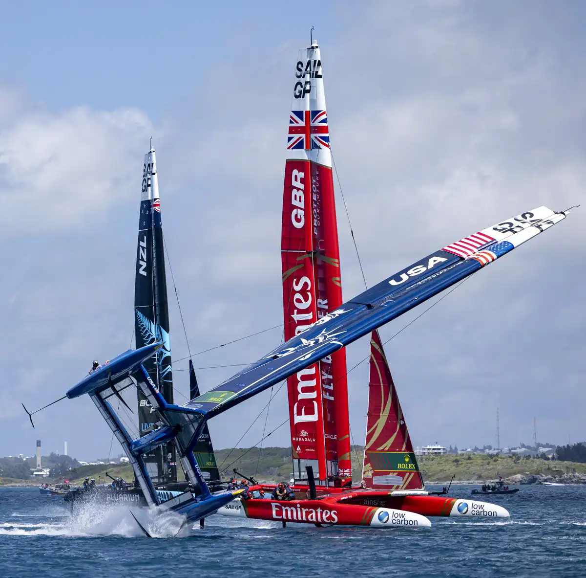 Spills, thrills and drama at SailGP with Team USA capsizing