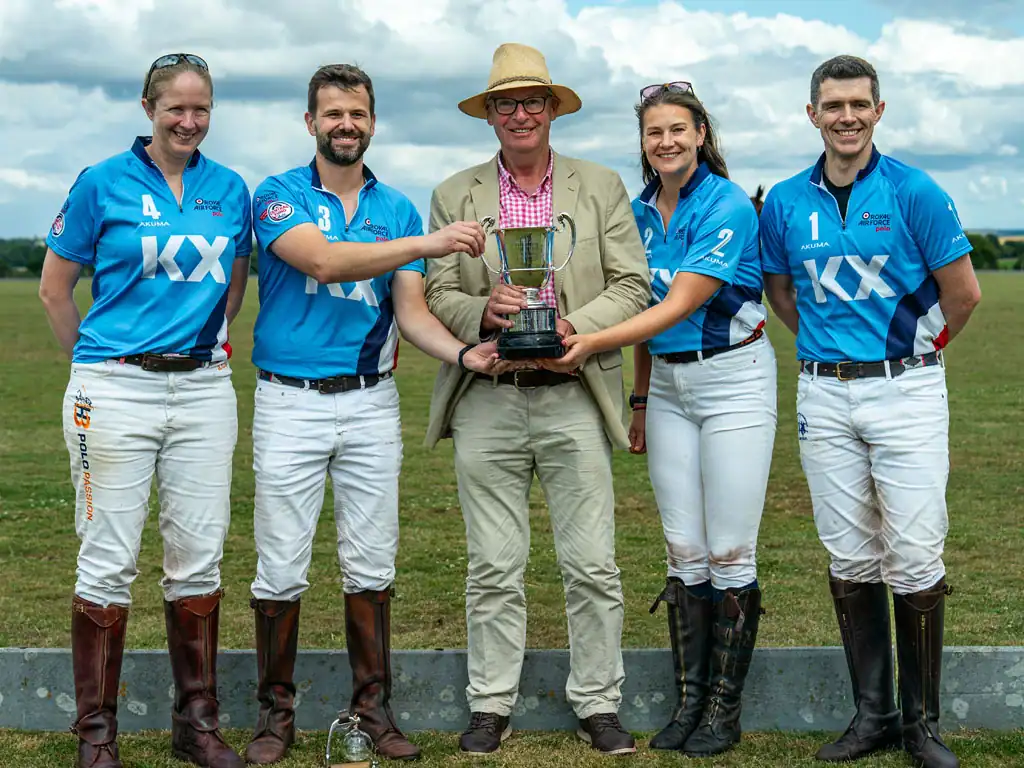 RAF winning the Sassoon Cup at the Stonehenge Polo Festival