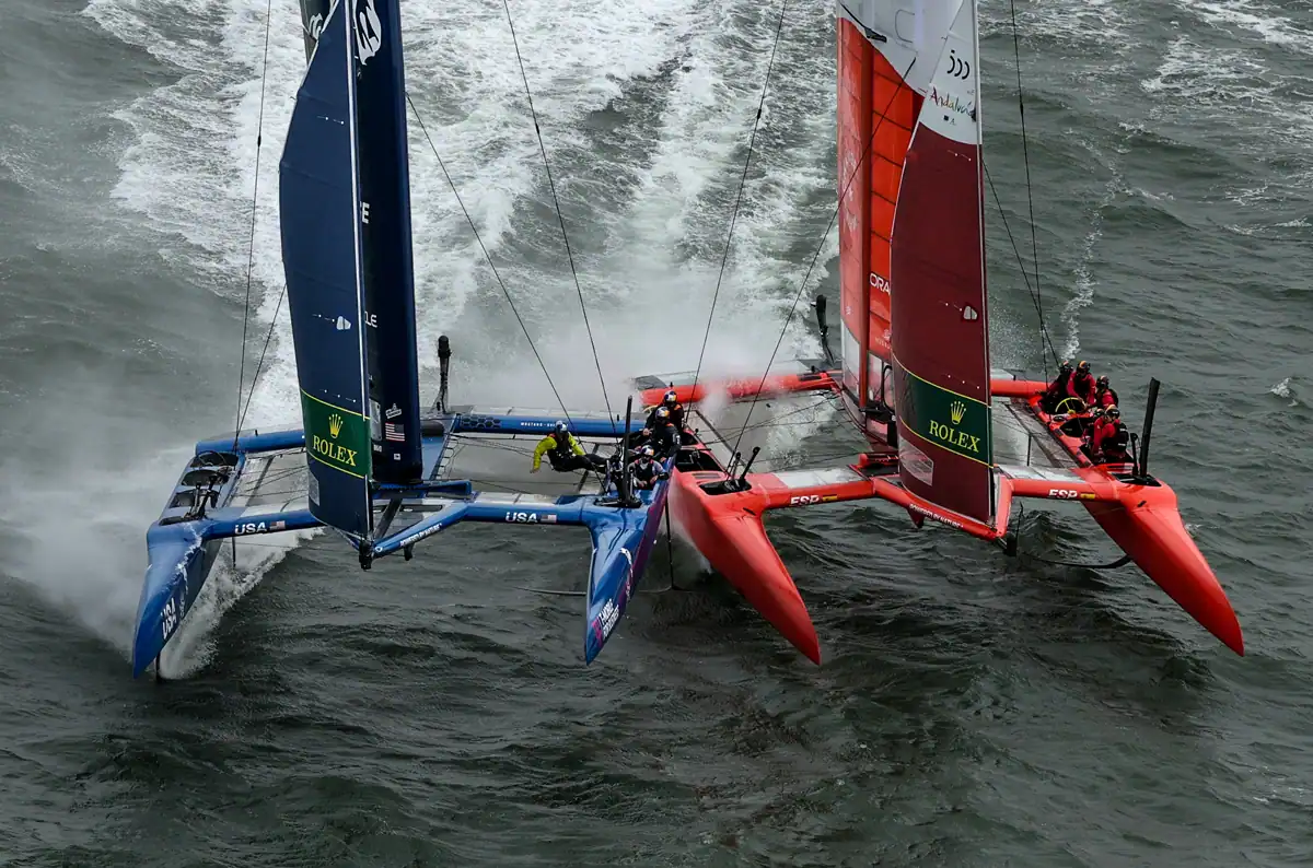 SailGP racing a little too close