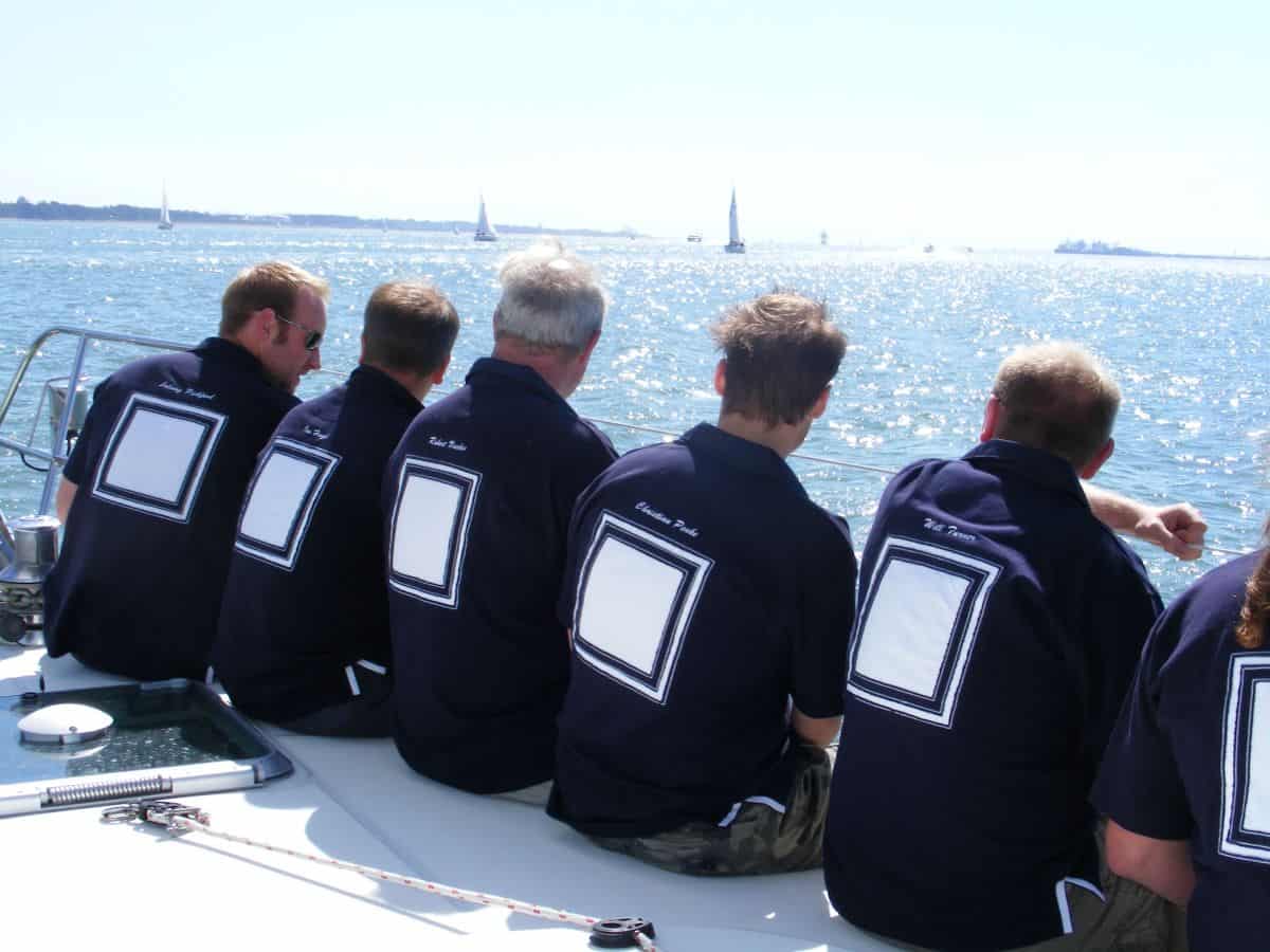 Team Crew on a team building sailing event