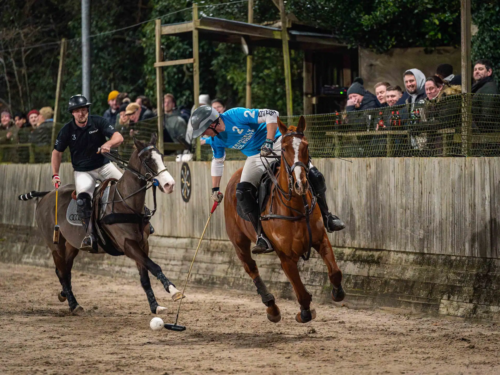 Fireside Polo Christmas Parties at Druids Lodge Polo Club near Stonehenge.