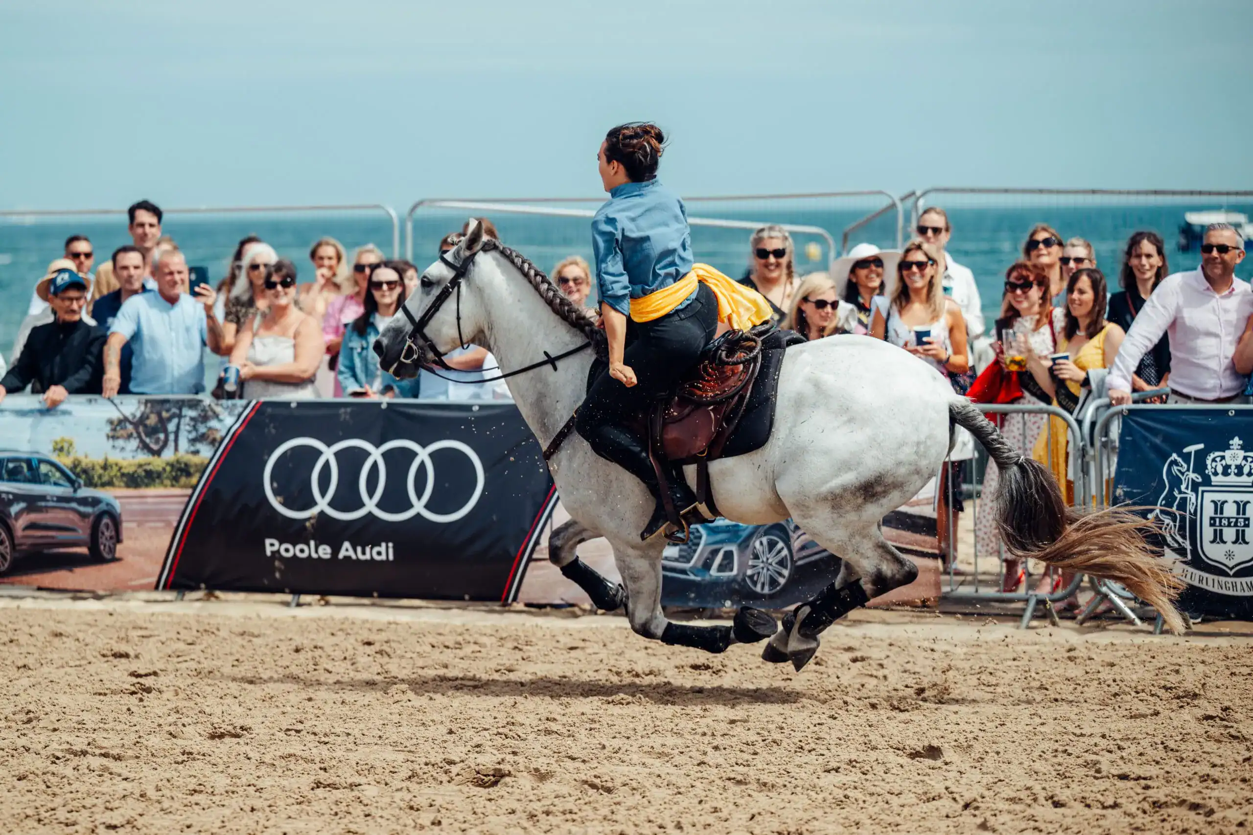 trick riding at sand polo