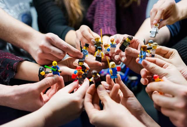 clients enjoying their LEGO animation event