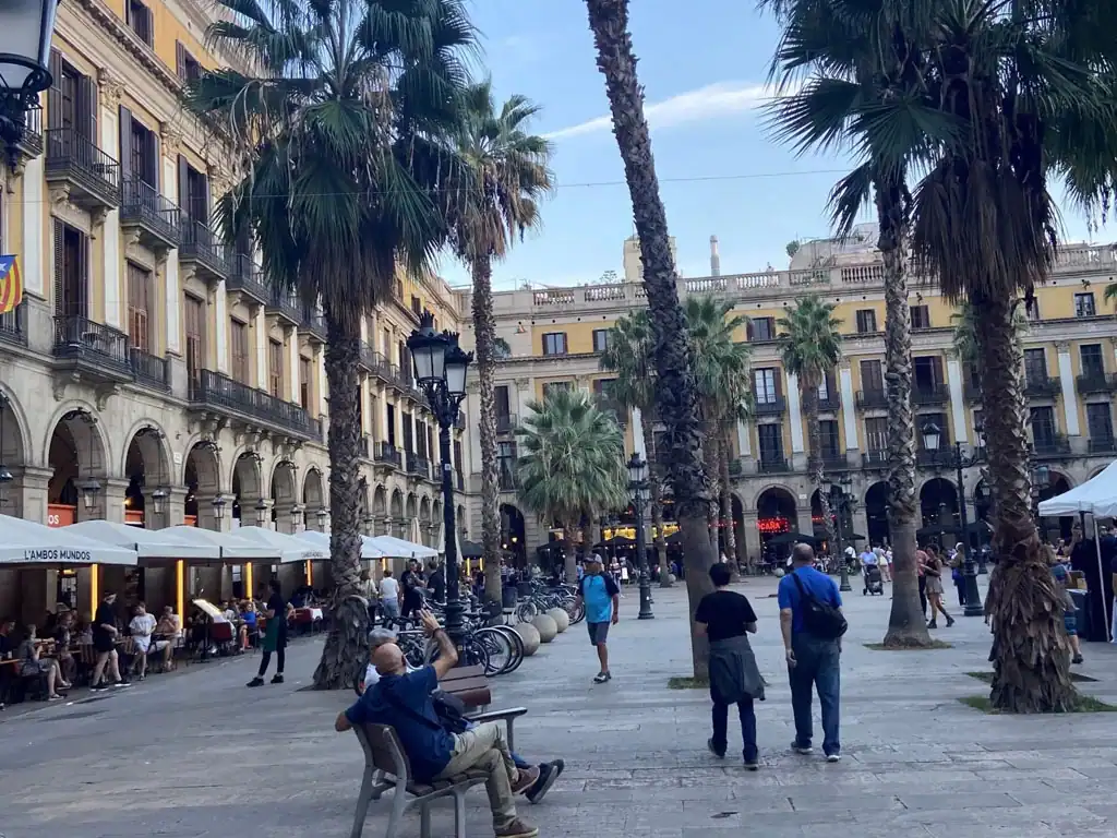 relaxing stroll through the streets at a summer event 