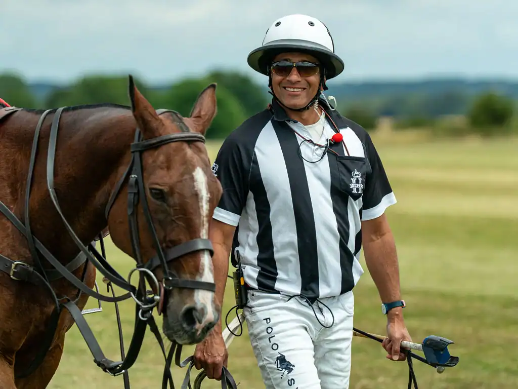 Umpire keeping everyone in order on the pitch