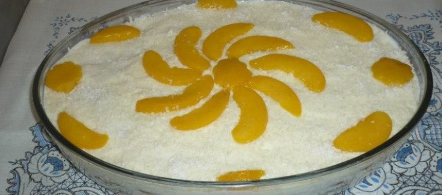Pavê de Pêssego Simples e Fácil
