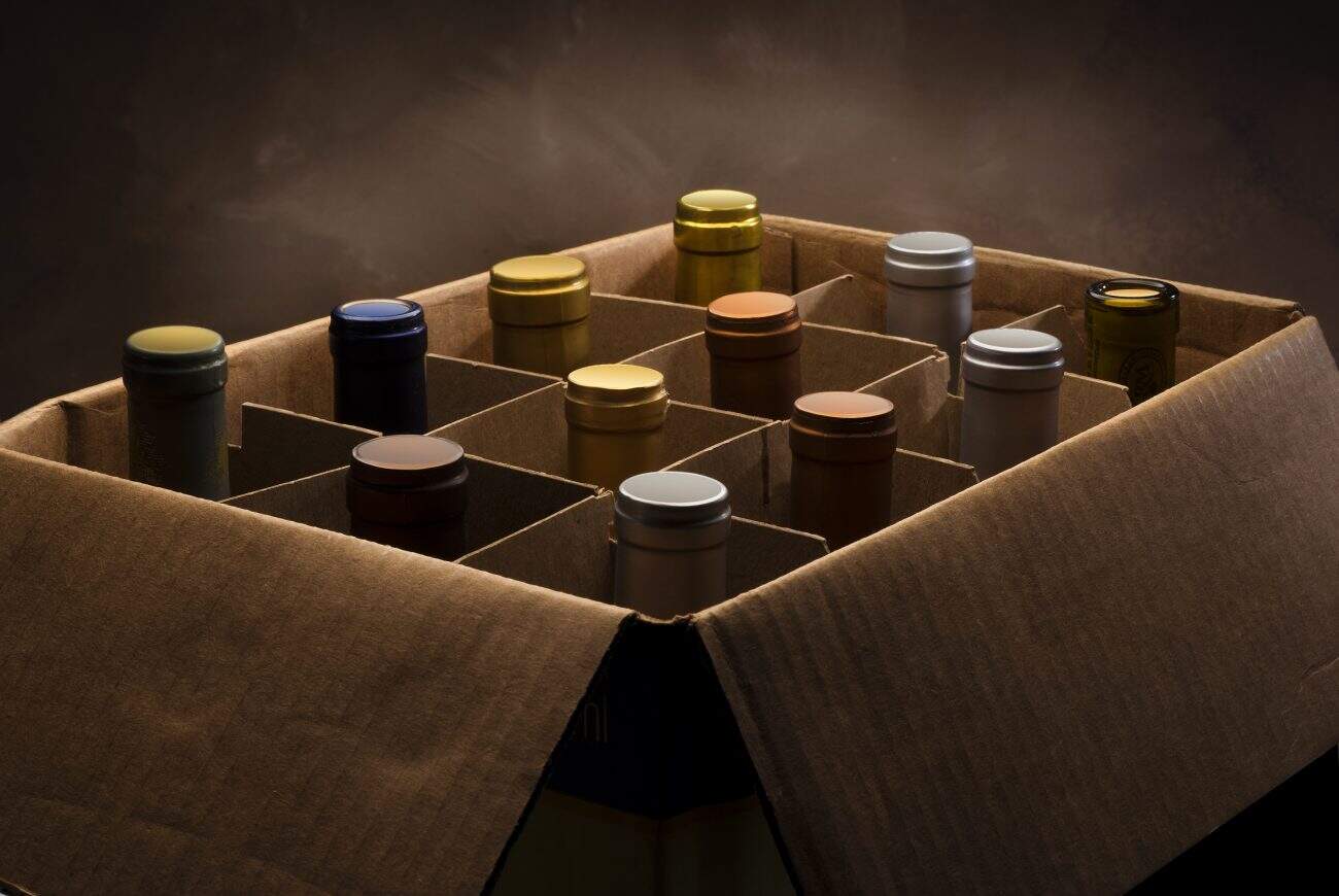 box of wine bottles