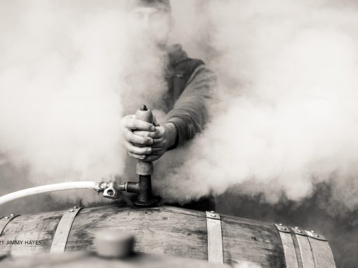 steaming barrels
