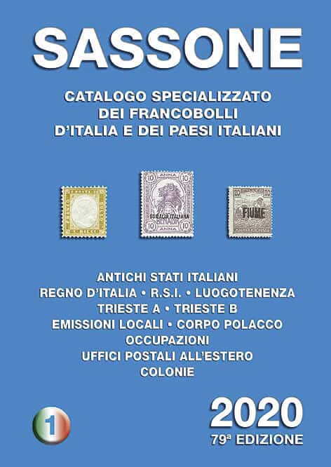 Sassone – Specialized catalog of stamps of Italy 2020 – Volume 1