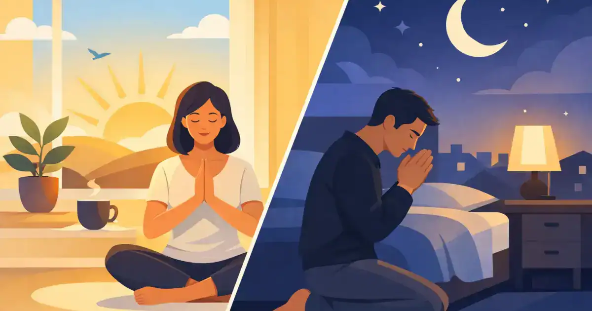 Oração matinal ou noturna: qual escolher?