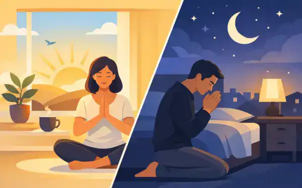 Oração matinal ou noturna: qual escolher?