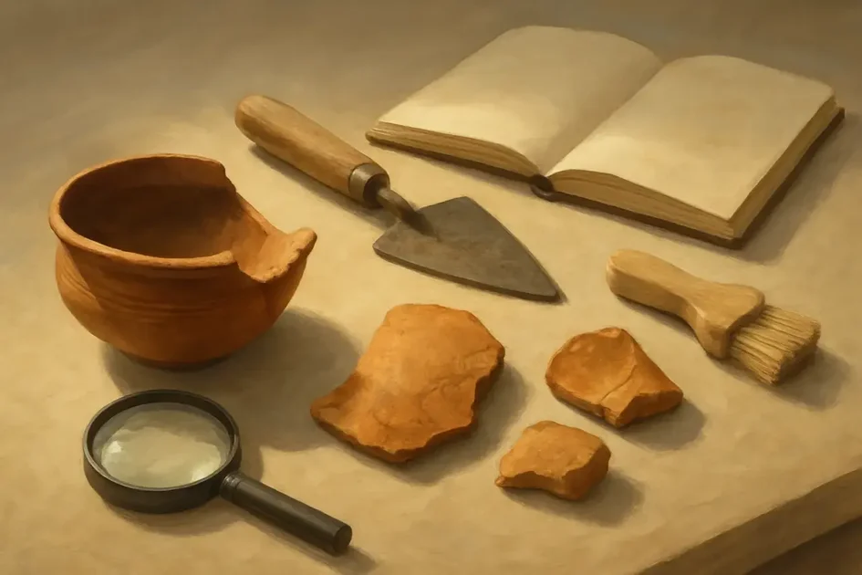 Ilustração sobre Arqueologia bíblica, gerada por IA; não retrata o acontecimento.