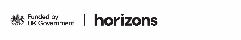 Funded by Governement and Horizons logos