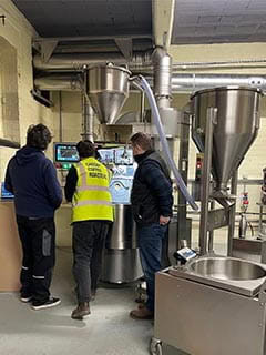 Coffee roaster at Crosby Coffee 