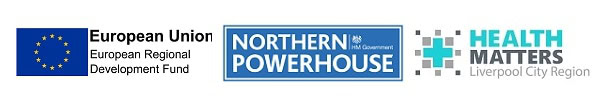 Liverpool City Region Health Matters ERDF and Northern Powerhouse Logos