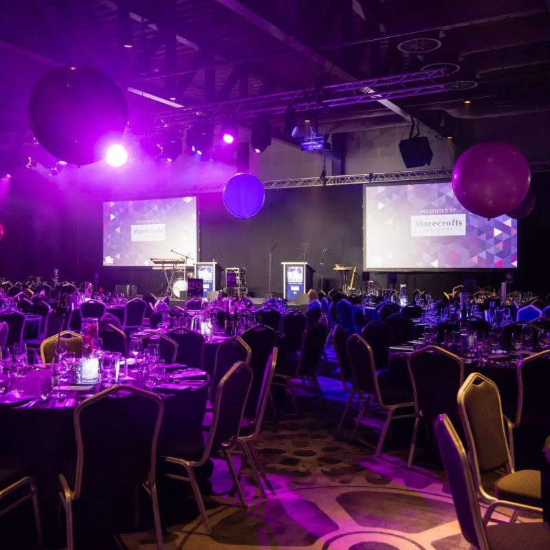 MIB award evening set up