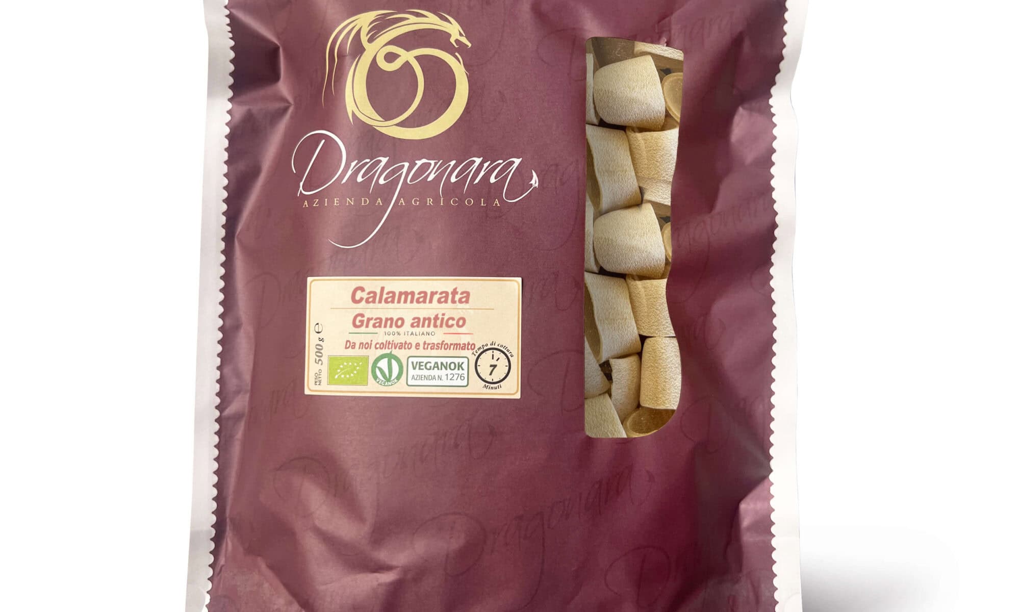 alt text=calamarata biologica di grani antichi dragonara