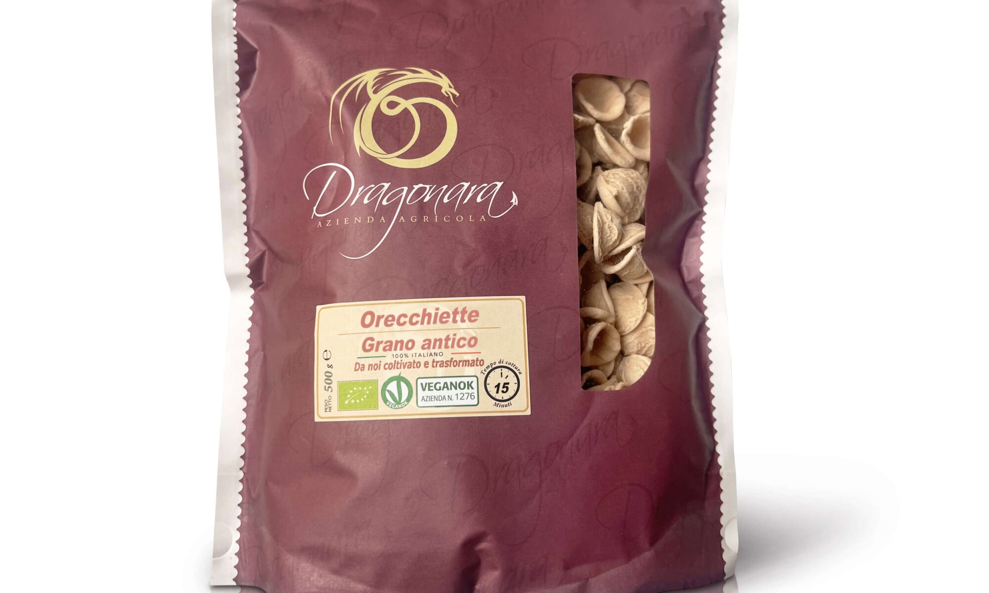 alt text=orecchiette biologiche di grani antichi dragonara